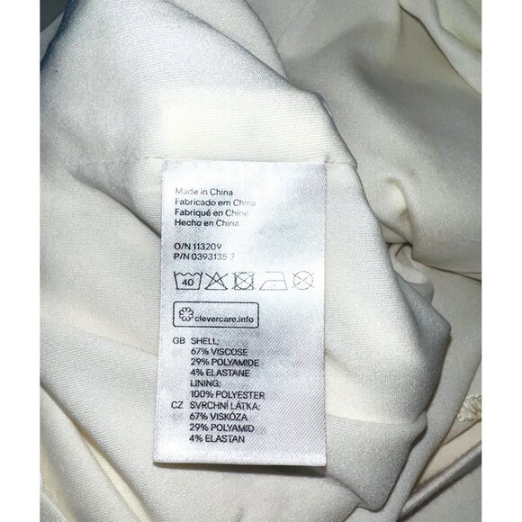 Asymmetrical White H&M Dress With Cut-Out Detail & One Shoulder Design Size 12 - Picture 4 of 4